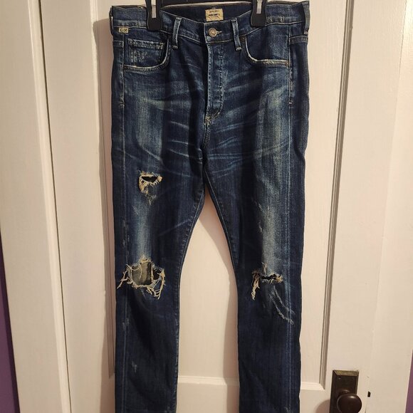 Citizens of Humanity Corey Slouchy Slim Jeans, Distressed Wash, Size 26 - Picture 1 of 3
